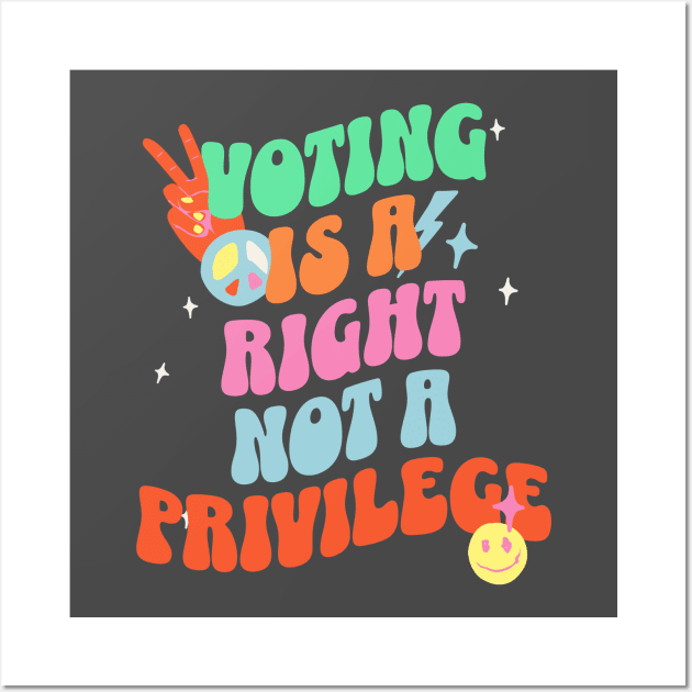 Voting is a Right not a Privilege Wall Art by Pixels, Prints & Patterns